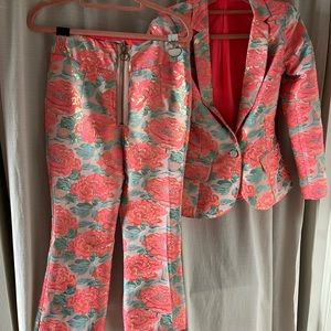 For Love & Lemons Brocade Jackpot Blazer and Pants Size XS